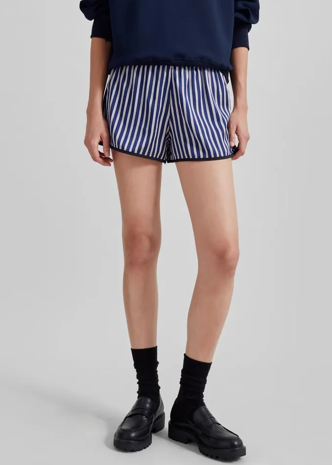 Women Oradea Striped Shorts 8211 BluePink The Frankie Shop Bottoms