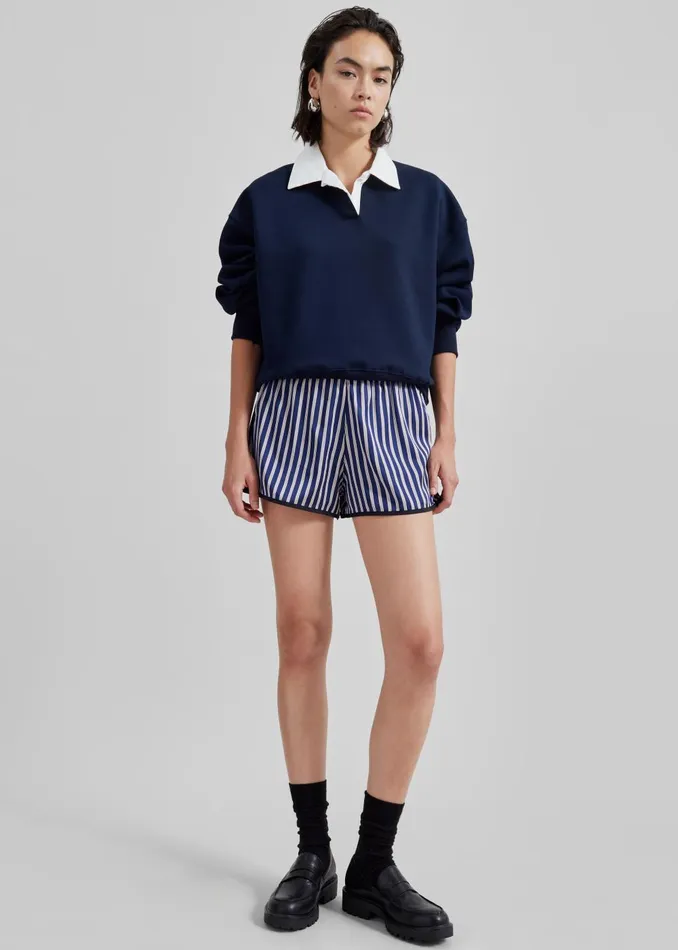 Women Oradea Striped Shorts 8211 BluePink The Frankie Shop Bottoms