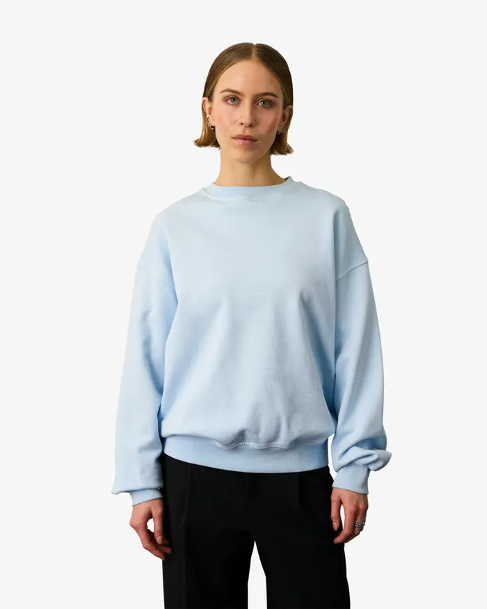 Women Organic Oversized Crew Cedar Brown Colorful Standard Crewneck Sweatshirts