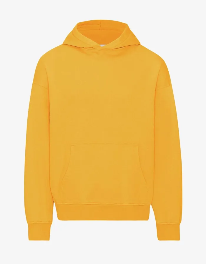 Women Organic Oversized Hood Burned Yellow Colorful Standard Hoodies