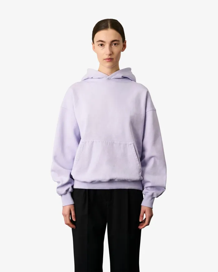 Women Organic Oversized Hood Burned Yellow Colorful Standard Hoodies