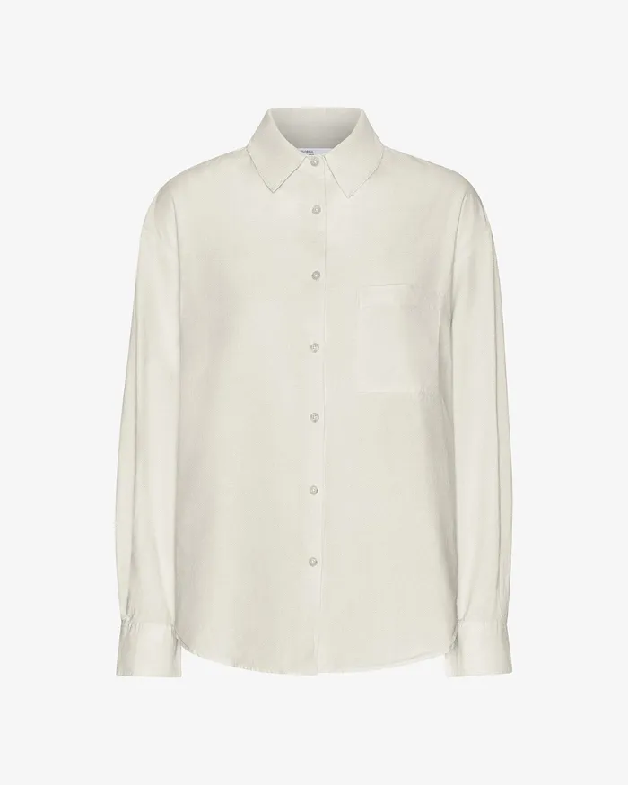 Women Organic Oversized Shirt 8211 Ivory White Shirts Colorfulstandard
