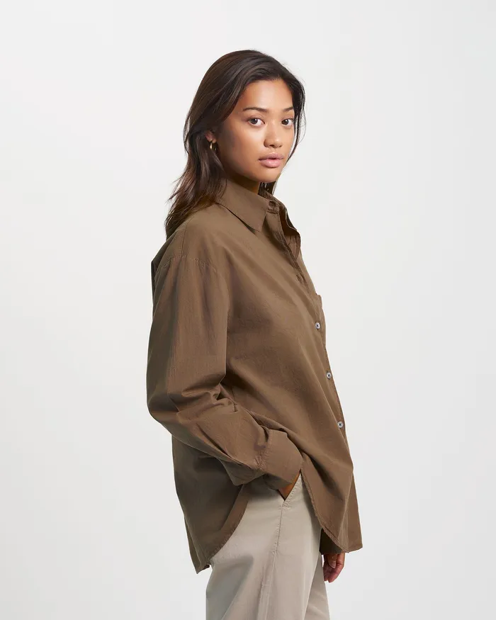 Women Organic Oversized Shirt 8211 Ivory White Shirts Colorfulstandard