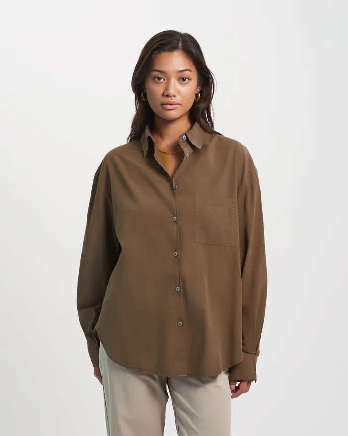 Women Organic Oversized Shirt 8211 Ivory White Shirts Colorfulstandard