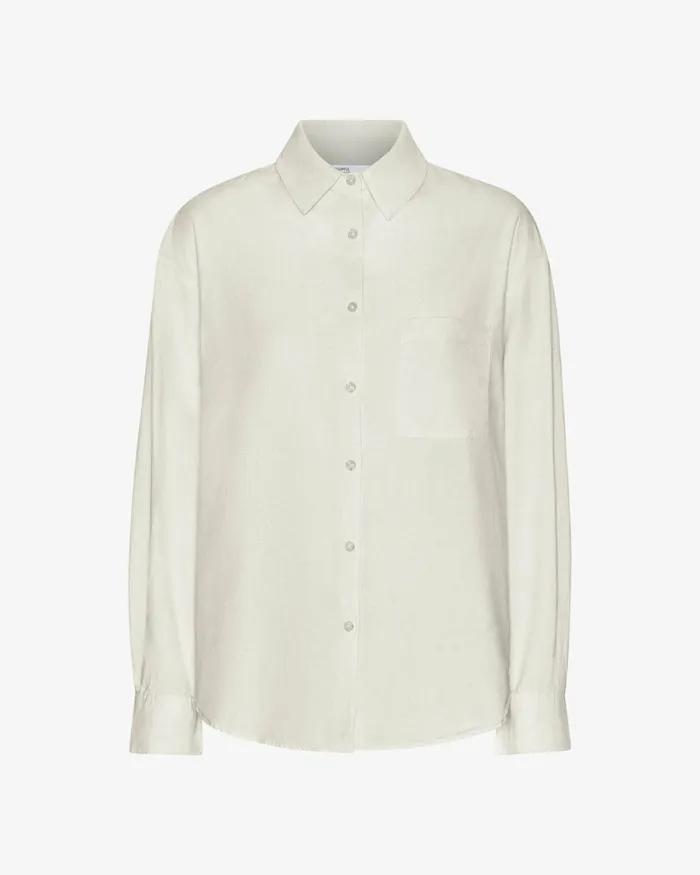 Women Organic Oversized Shirt Ivory White Colorful Standard Shirts