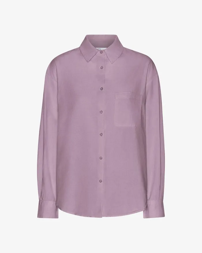 Women Organic Oversized Shirt Pearly Purple Colorful Standard Shirts