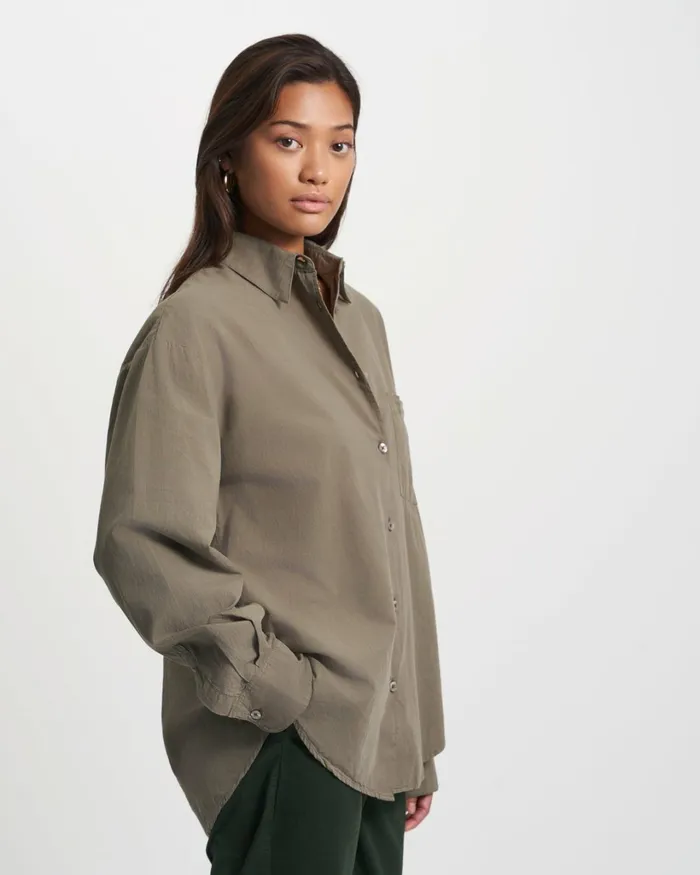 Women Organic Oversized Shirt Pearly Purple Colorful Standard Shirts
