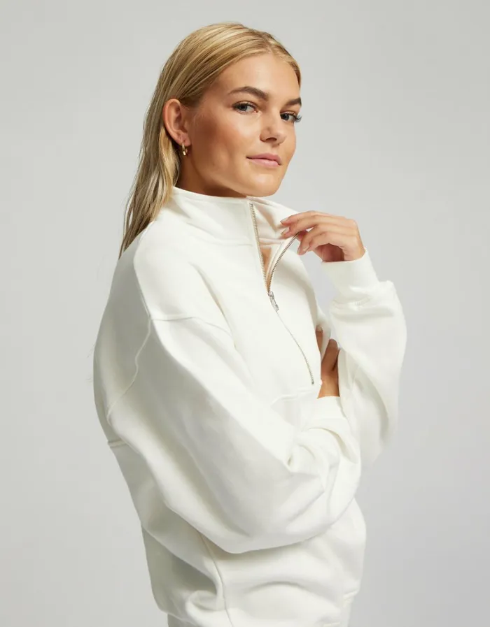 Women Organic Quarter Zip Soft Lavender Colorful Standard Quarter Zips