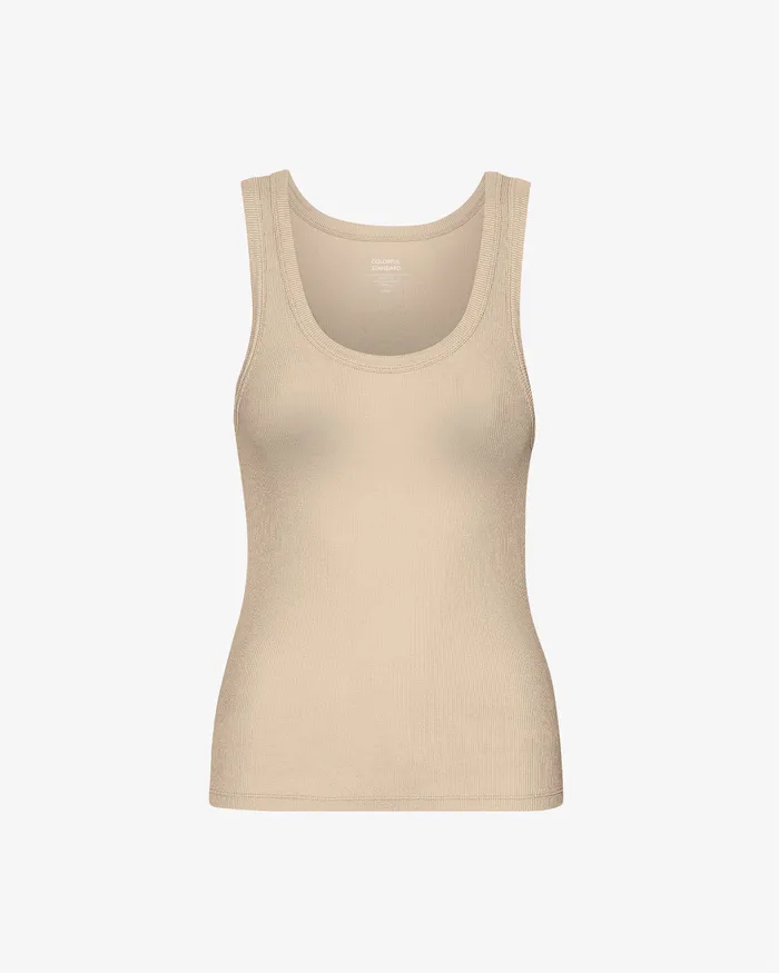 Women Organic Rib Tank Top 8211 Honey Beige Women Tank Tops Colorfulstandard
