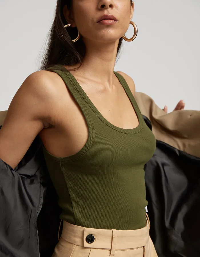 Women Organic Rib Tank Top 8211 Honey Beige Women Tank Tops Colorfulstandard