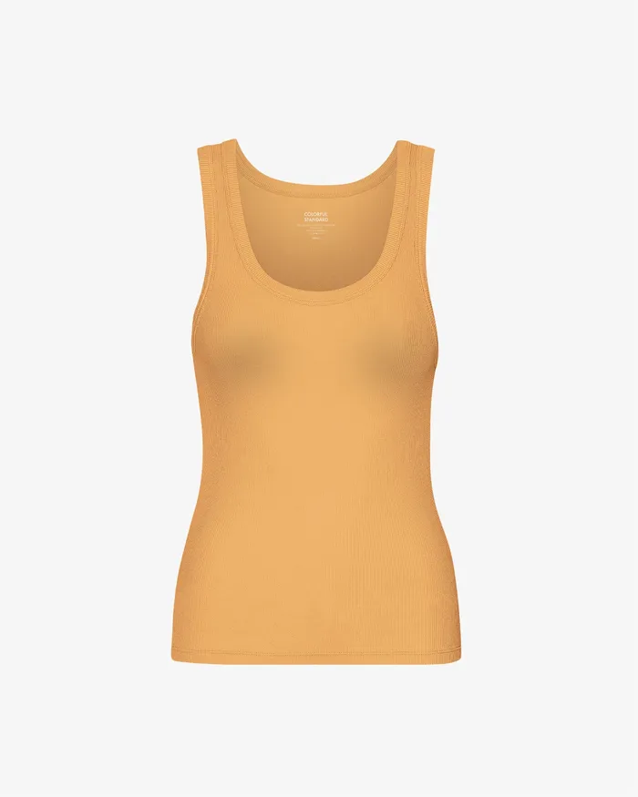 Women Organic Rib Tank Top 8211 Sandstone Orange Tank Tops Colorfulstandard Women