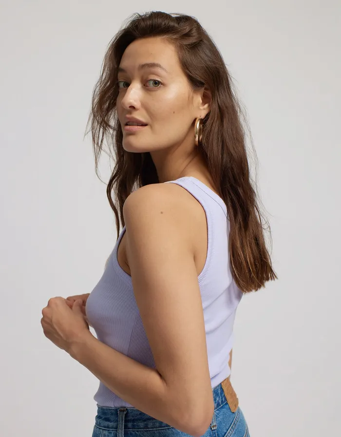 Women Organic Rib Tank Top 8211 Sandstone Orange Tank Tops Colorfulstandard Women