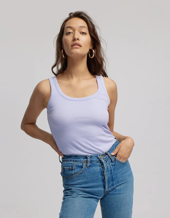 Women Organic Rib Tank Top 8211 Sandstone Orange Tank Tops Colorfulstandard Women
