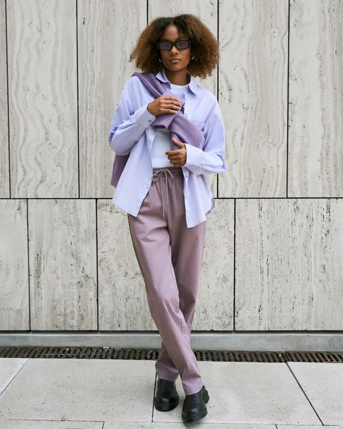 Women Organic Twill Pants Dusty Olive Colorful Standard Pants