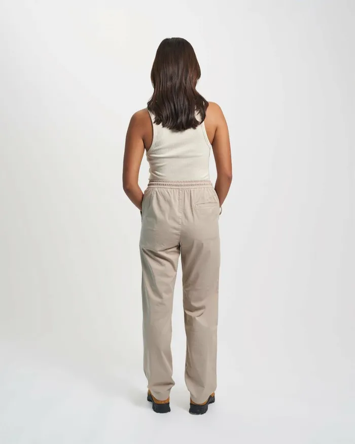 Women Organic Twill Pants Navy Blue Colorful Standard Pants