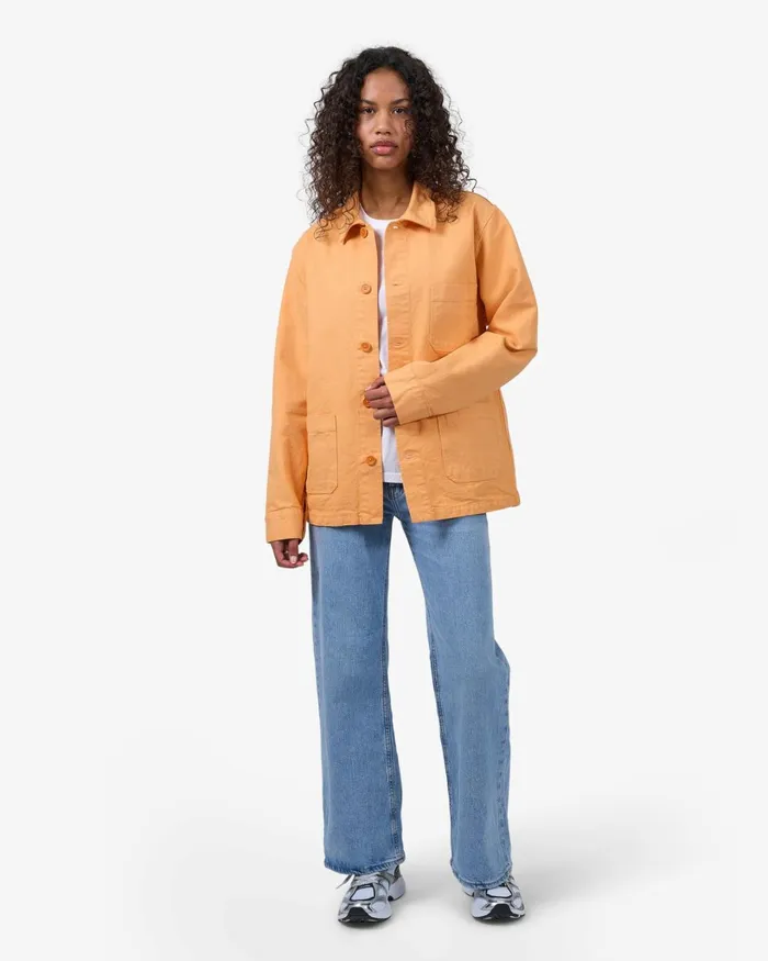 Women Organic Workwear Jacket Sandstone Orange Colorful Standard Workwear Jackets