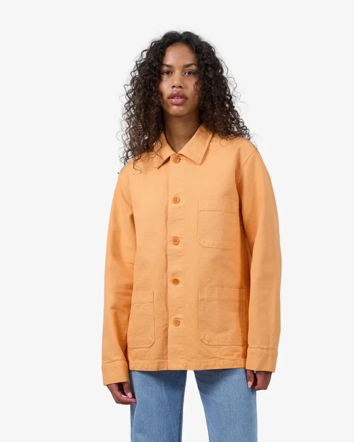 Women Organic Workwear Jacket Sandstone Orange Colorful Standard Workwear Jackets
