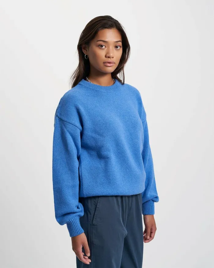 Women Oversized Merino Wool Crew Sahara Camel Colorful Standard Knit Sweaters