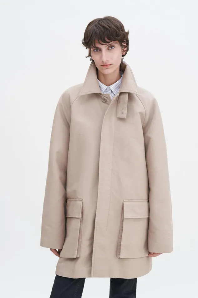 Women Padded Patch Pocket Jacket Khaki Beige Filippa K Outerwear