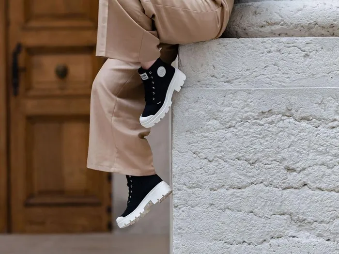 Women PALLABASE TWILL Black PALLADIUM Heel Boots Women PALLABASE TWILL Black PALLADIUM Heel Boots