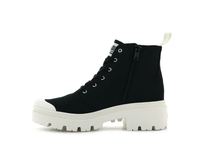 Women PALLABASE TWILL Black PALLADIUM Heel Boots Women PALLABASE TWILL Black PALLADIUM Heel Boots