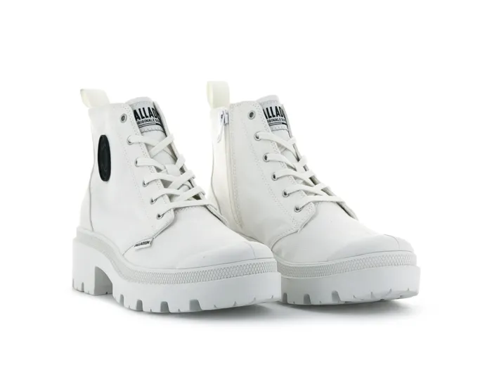 Women PALLABASE TWILL Star White PALLADIUM Boots Women PALLABASE TWILL Star White PALLADIUM Boots