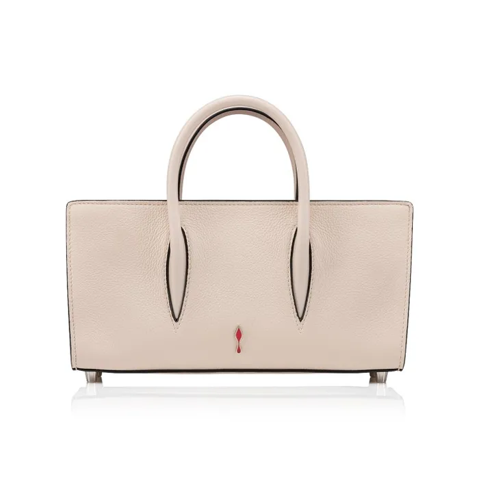 Women Paloma Top Handle Bag 8211 Grained Calf Leather And Spikes Loubinthesky 8211 Leche Christian Louboutin Shoulder Bags