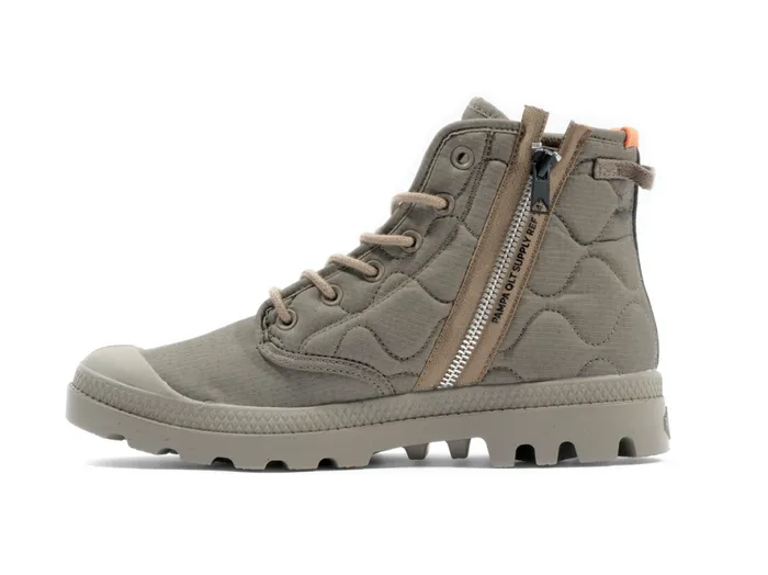 Women PAMPA REQUILTED Military Olive PALLADIUM Boots Women PAMPA REQUILTED Military Olive PALLADIUM Boots
