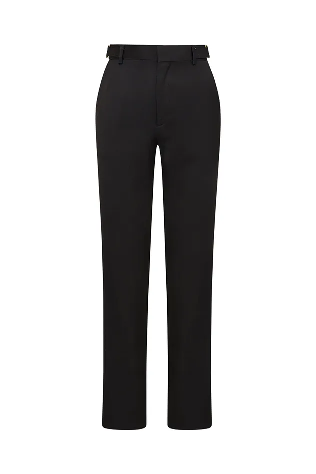 Women Pants and Shorts LoveShackFancy Severine WoolBlend Tailored Pants Black