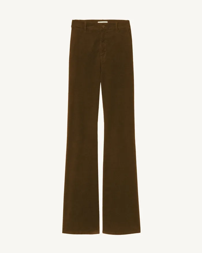 Women Pants and Shorts Nili Lotan ANNA CORDUROY PANT Cigar Brown