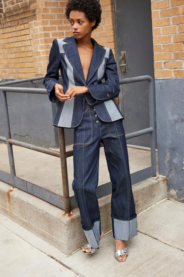 Women Pants Cinq Sept Cuffed Benji Pant Indigo