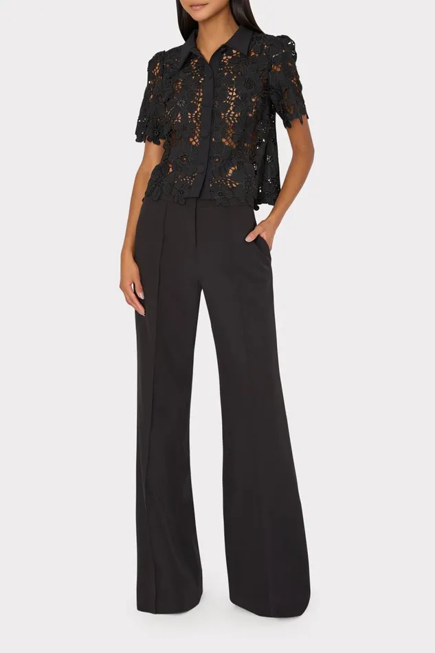 Women Pants Milly Nash Cady Pants Black