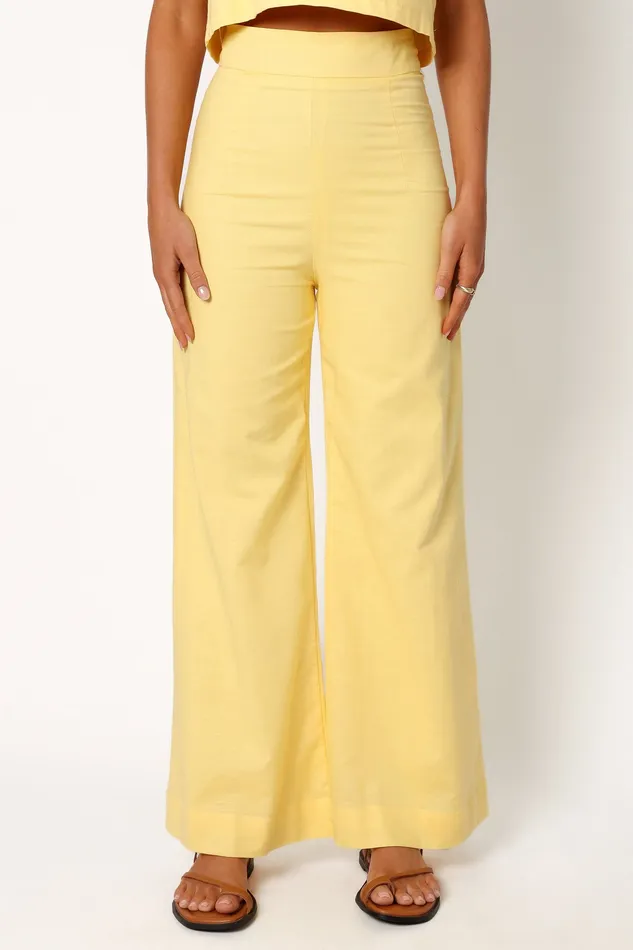 Women Pants petalandpup Devlin Pant 8211 Butter Yellow Butter Yellow