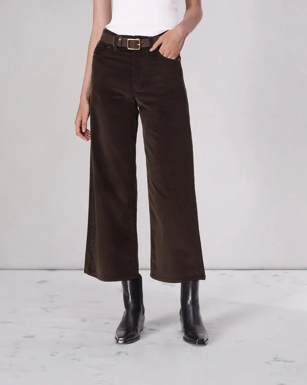 Women Pants Rag and Bone Andi Corduroy Pant Dark Brown