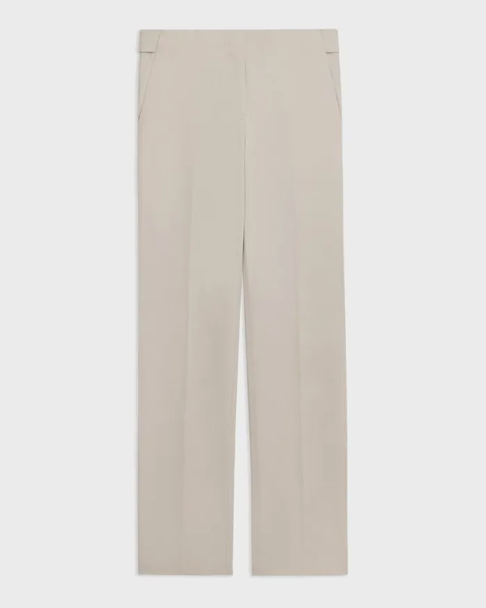 Women Pants Theory Adjustable Wool Gabardine Pant Aged Flax