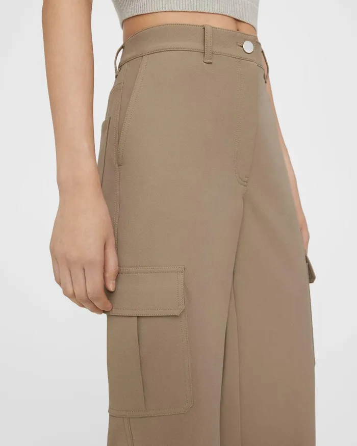 Women Pants Theory Cargo Pant In Neoteric Twill Bark