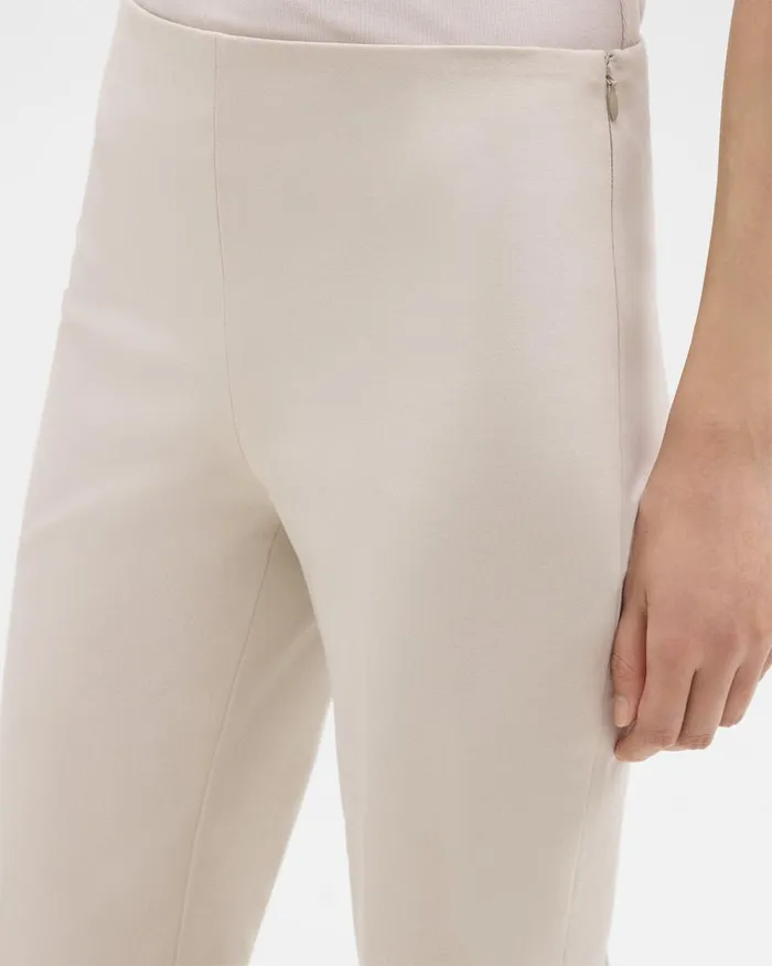 Women Pants Theory Cropped Kick Pant In Stretch CottonBlend New Sand