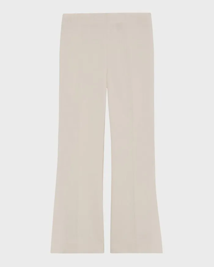 Women Pants Theory Cropped Kick Pant In Stretch CottonBlend New Sand