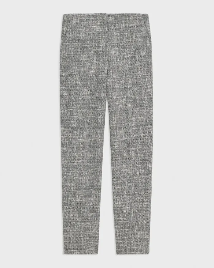 Women Pants Theory Tapered Slim Pant In Canvas Tweed Black Multi