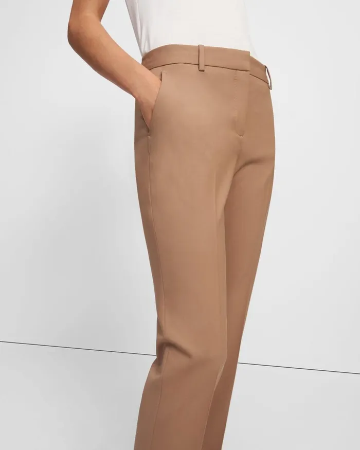 Women Pants Theory Treeca Pant In Good Wool Camel