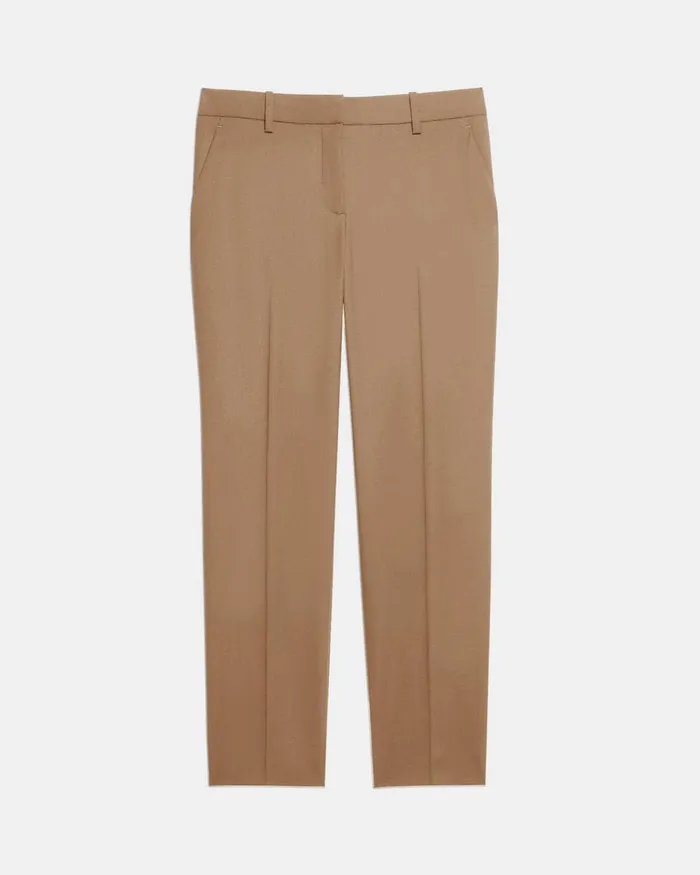 Women Pants Theory Treeca Pant In Good Wool Camel