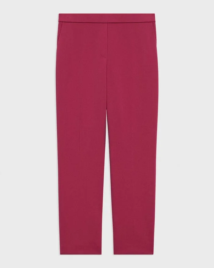 Women Pants Theory Treeca PullOn Pant In Admiral Crepe Deep Rose