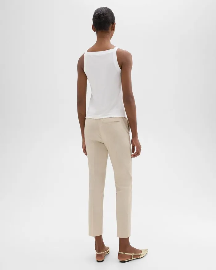 Women Pants Theory Treeca PullOn Pant In Good Linen Straw