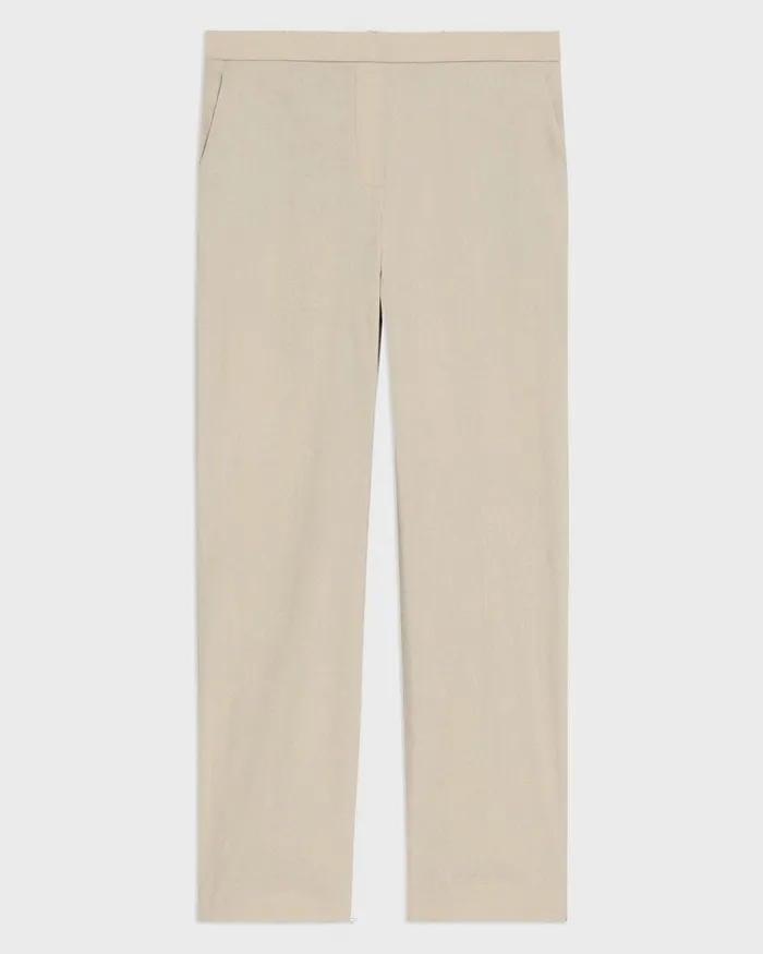 Women Pants Theory Treeca PullOn Pant In Good Linen Straw