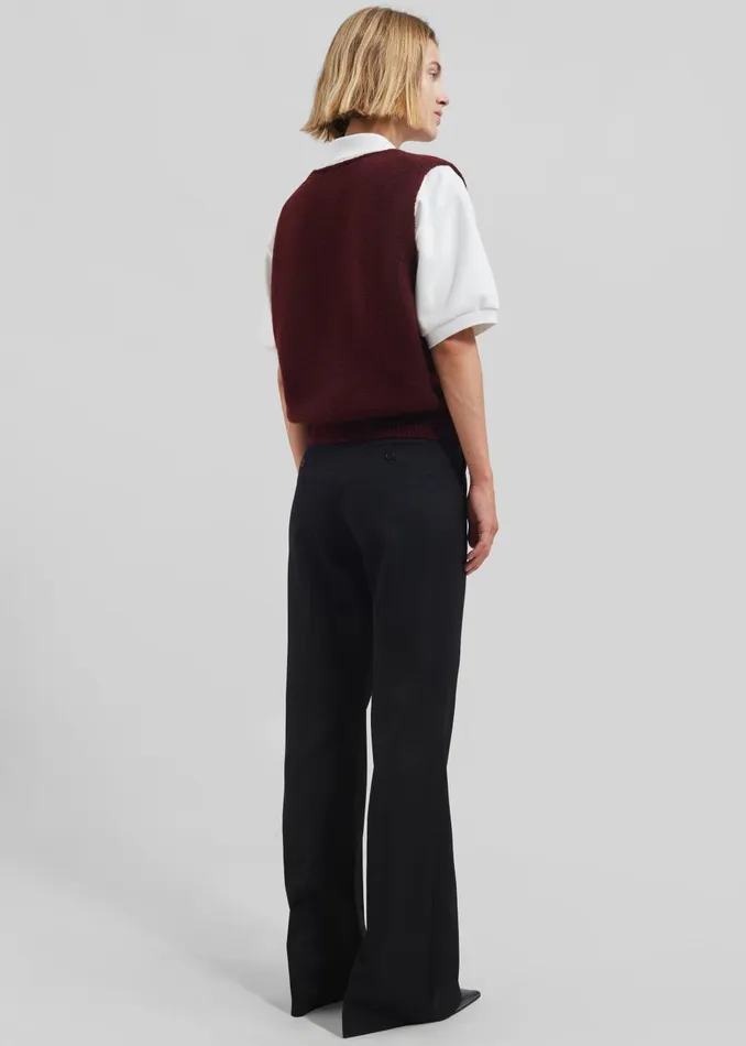 Women Pavia Knit Vest 8211 Burgundy The Frankie Shop Knitwear