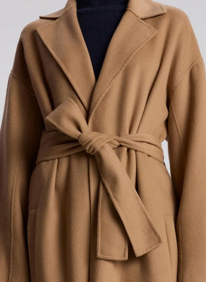 Women Peter Wool Cashmere Coat Camel ALC Jackets and Coats