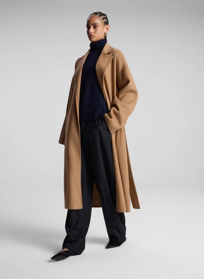 Women Peter Wool Cashmere Coat Camel ALC Jackets and Coats