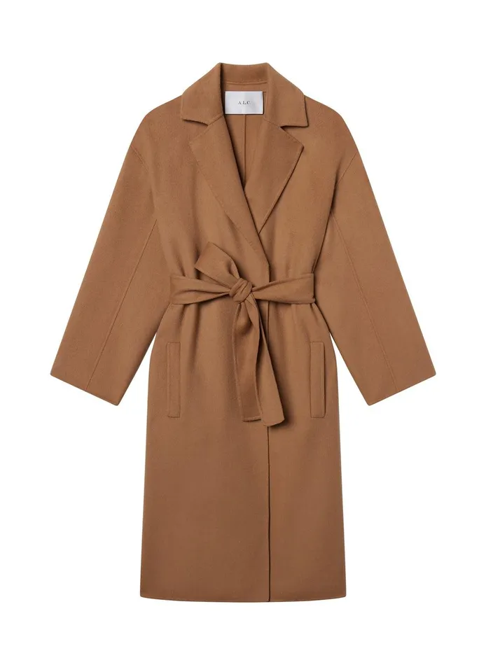 Women Peter Wool Cashmere Coat Camel ALC Jackets and Coats
