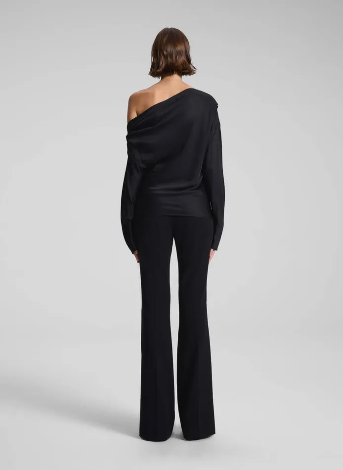 Women Piper Satin Top Black ALC Tops