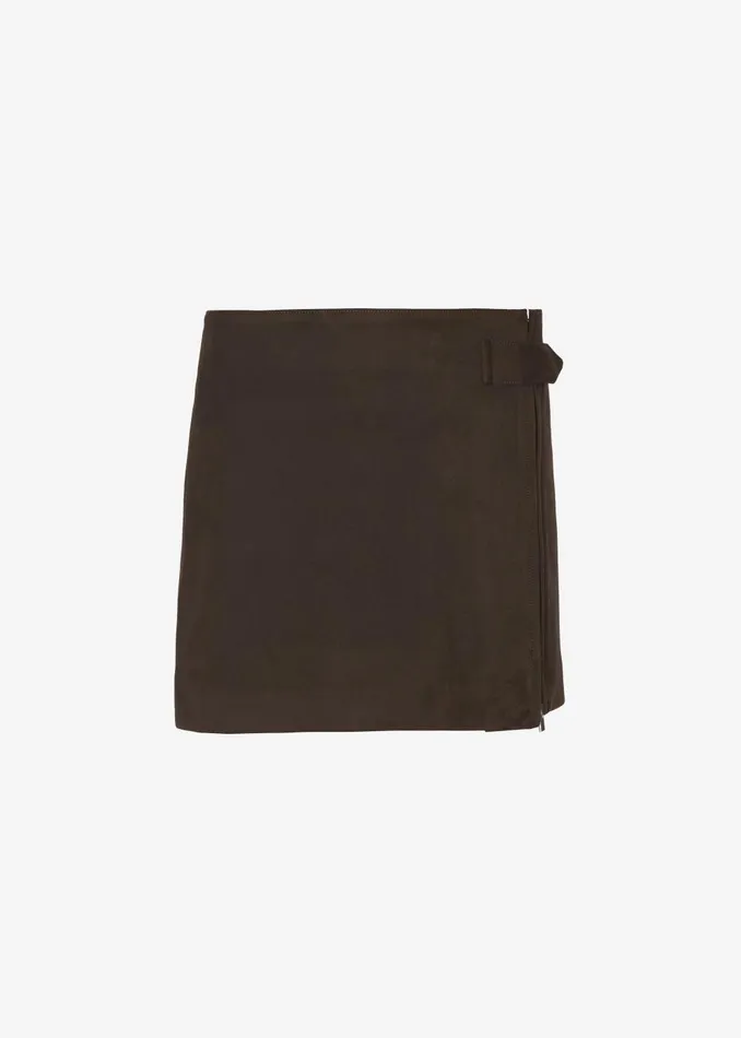 Women Polly Faux Suede Mini Skirt 8211 Brown The Frankie Shop Bottoms